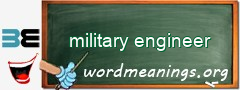 WordMeaning blackboard for military engineer